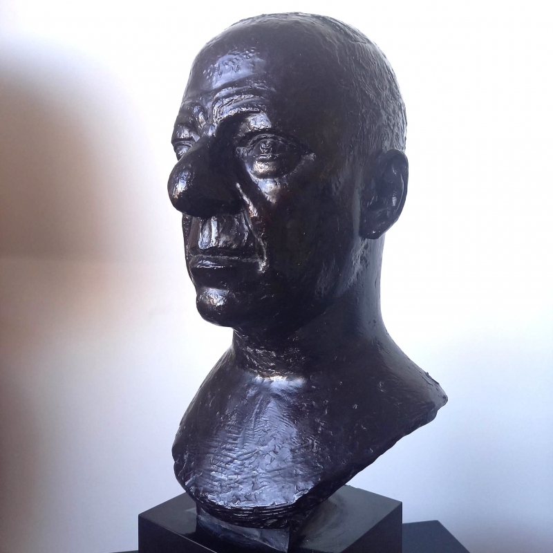 Paul Belmondo. Bronze Buste Peintre Edmond Heuzé