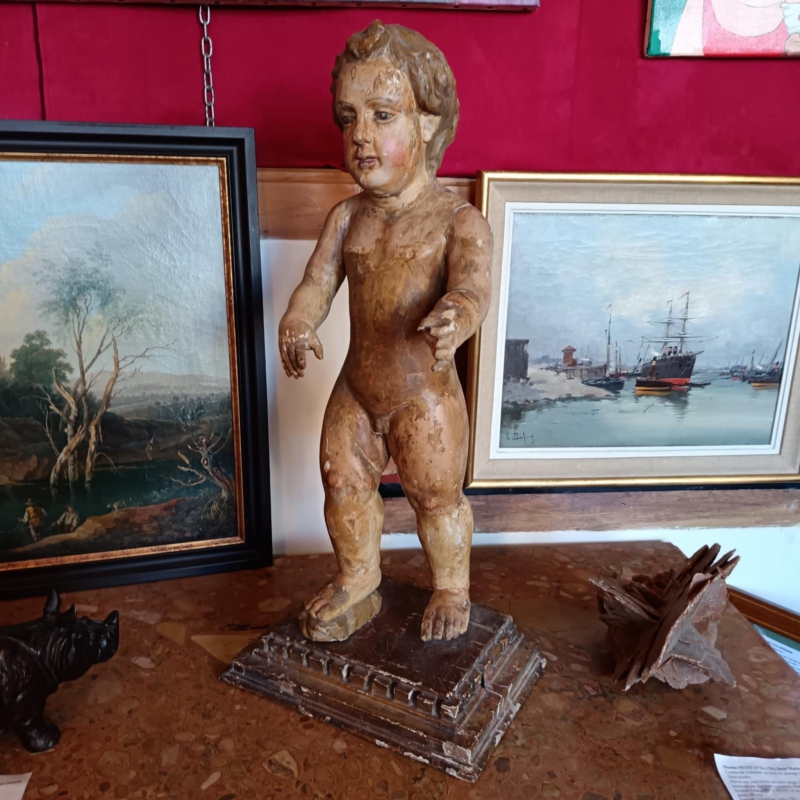 Enfant Jsus, Bois Sculpt, Espagne XVIIe