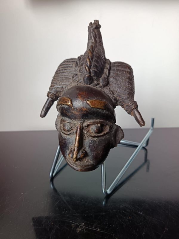 Bamoun Cameroun Petit Masque en Bronze