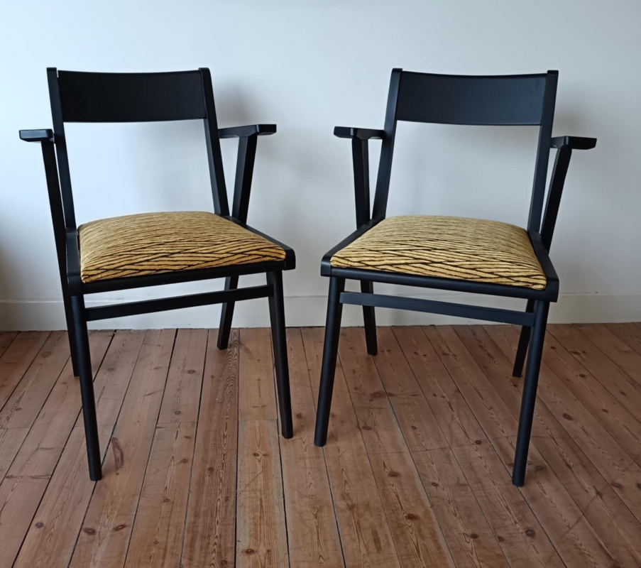 Paire de Fauteuil Bridge Relaqus Noir