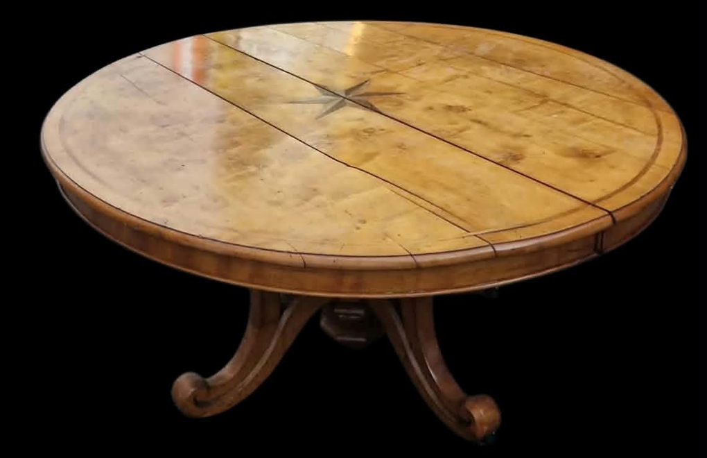 Grande Table Ovale Pied Central et Allonges