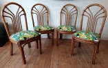 Suite de Quatre Chaises Bambou