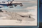 Jean Bougret  Barque sur le Rivage Lavis Aquarell