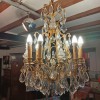Lustre Cage  Pampilles,  Huit feux