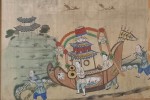 Chine XIXe : Peinture sur soie 