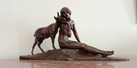 Pierre-Alexandre Morlon Bronze La Petite Curieuse 