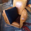 Fauteuil Club en Cuir, Annes 50