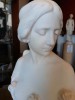 Buste de Jeune Femme, Marbre Blanc fin XIXe